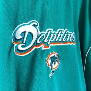 Miami Dolphins Embroidered Pull Over Hoodie Reebok Unisex Size L